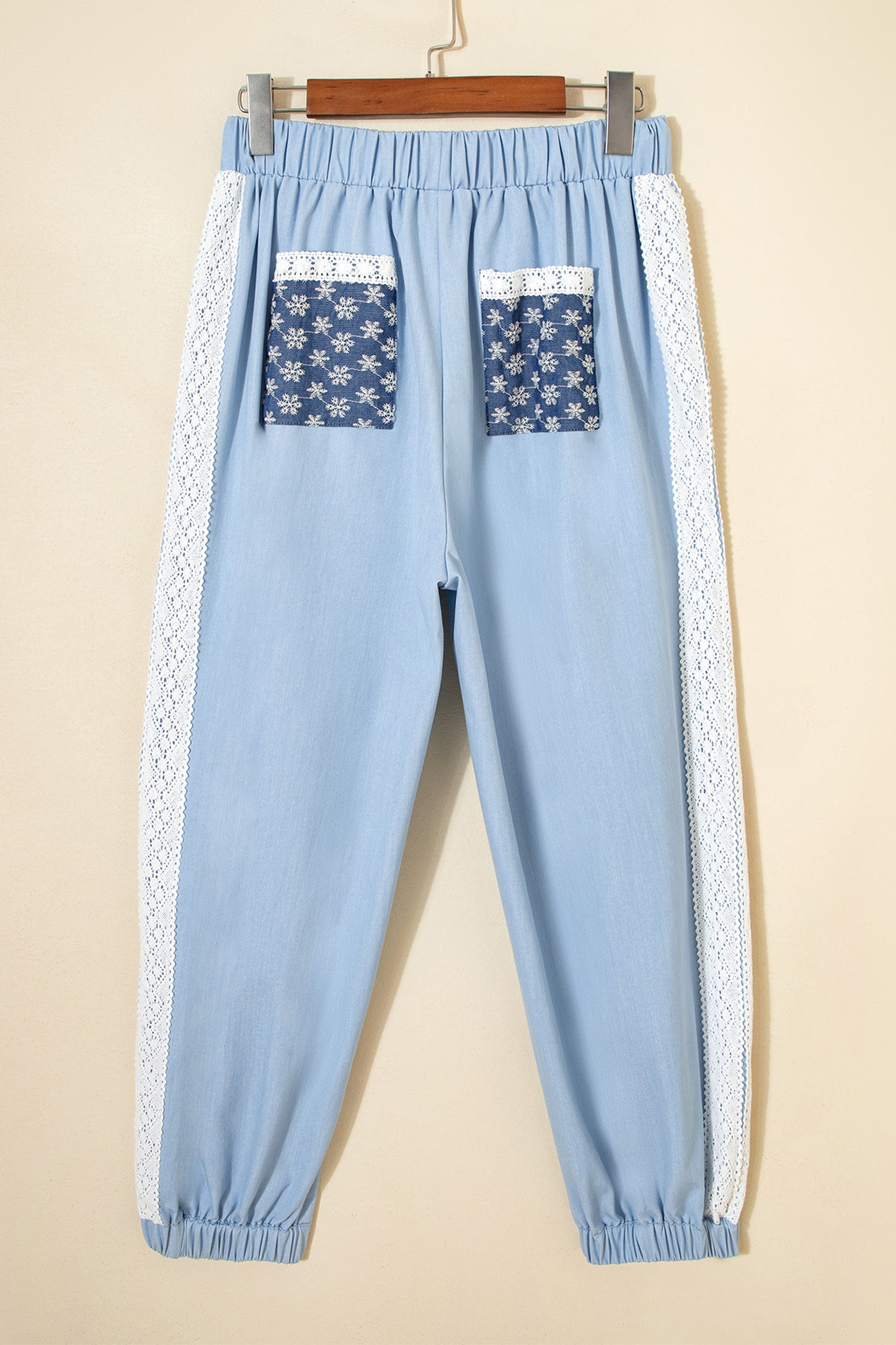 Beau Blue Lace Slouchy Pants