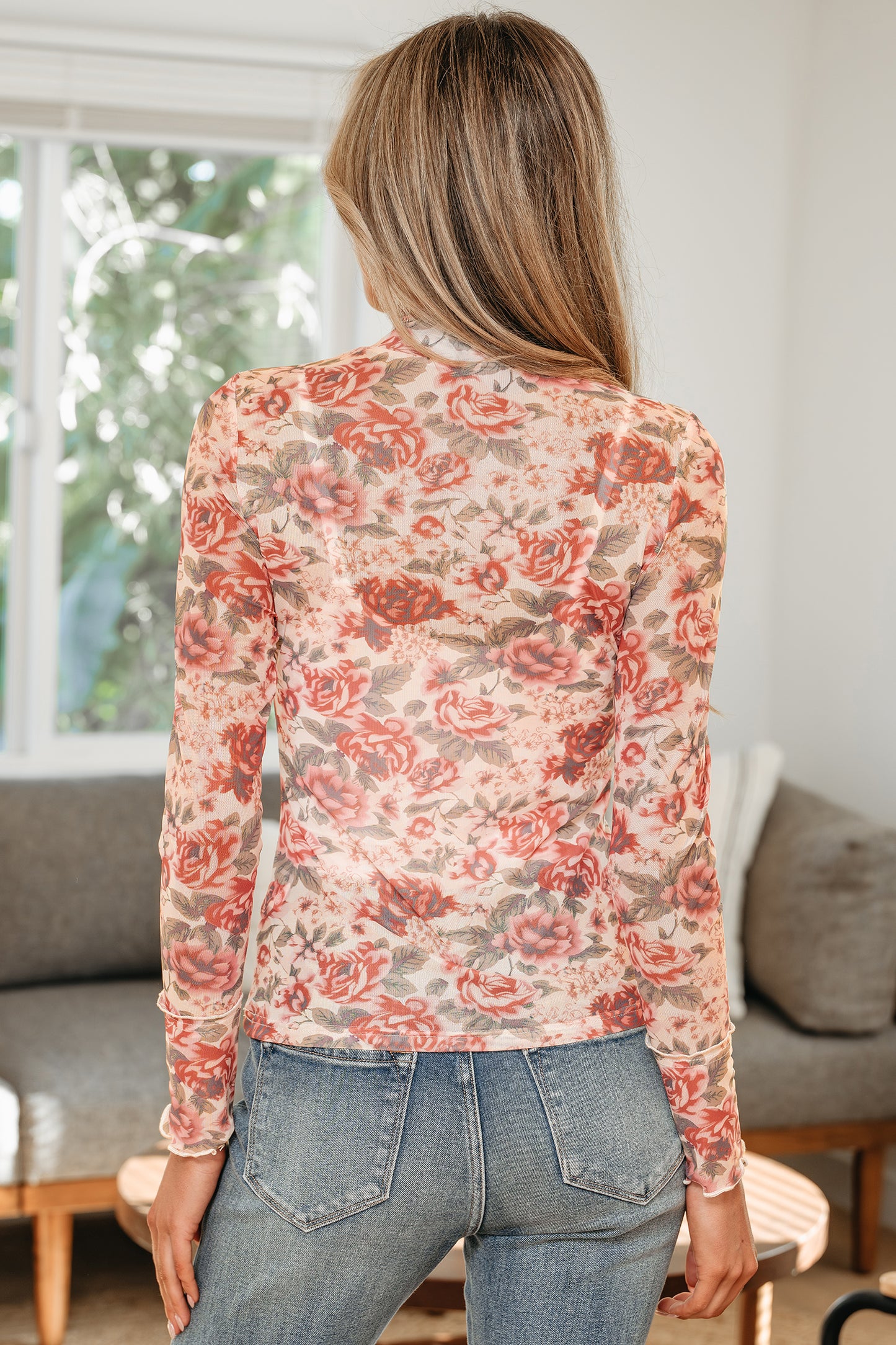 Sweet Rose Mesh Top
