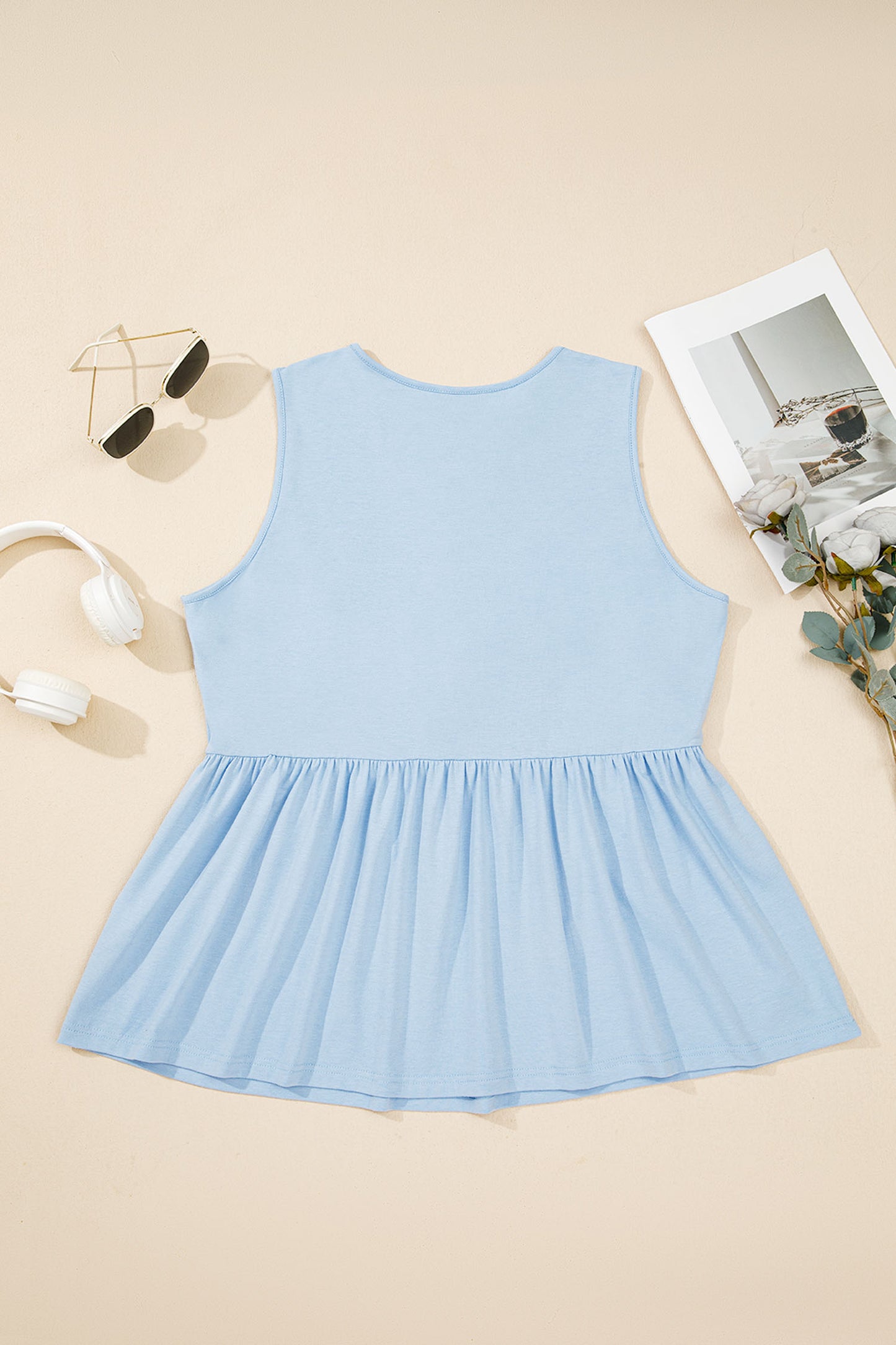 Baby Blue Bow Tank Top