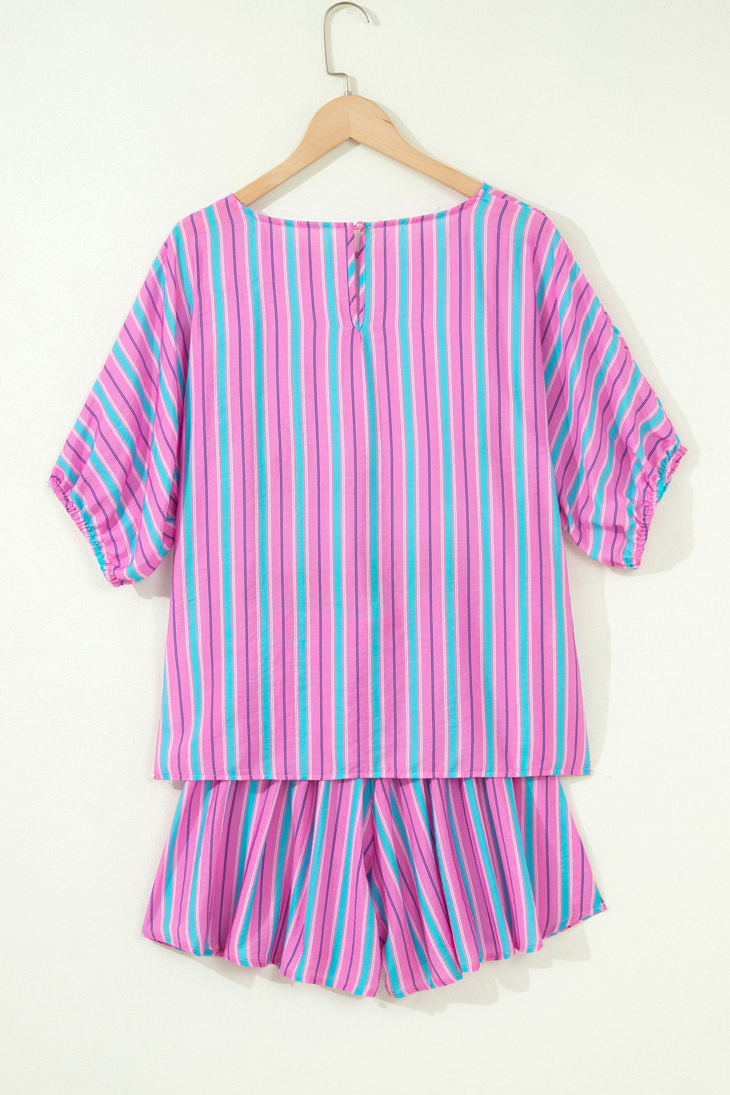 Pink Stripe Dolman Short Set