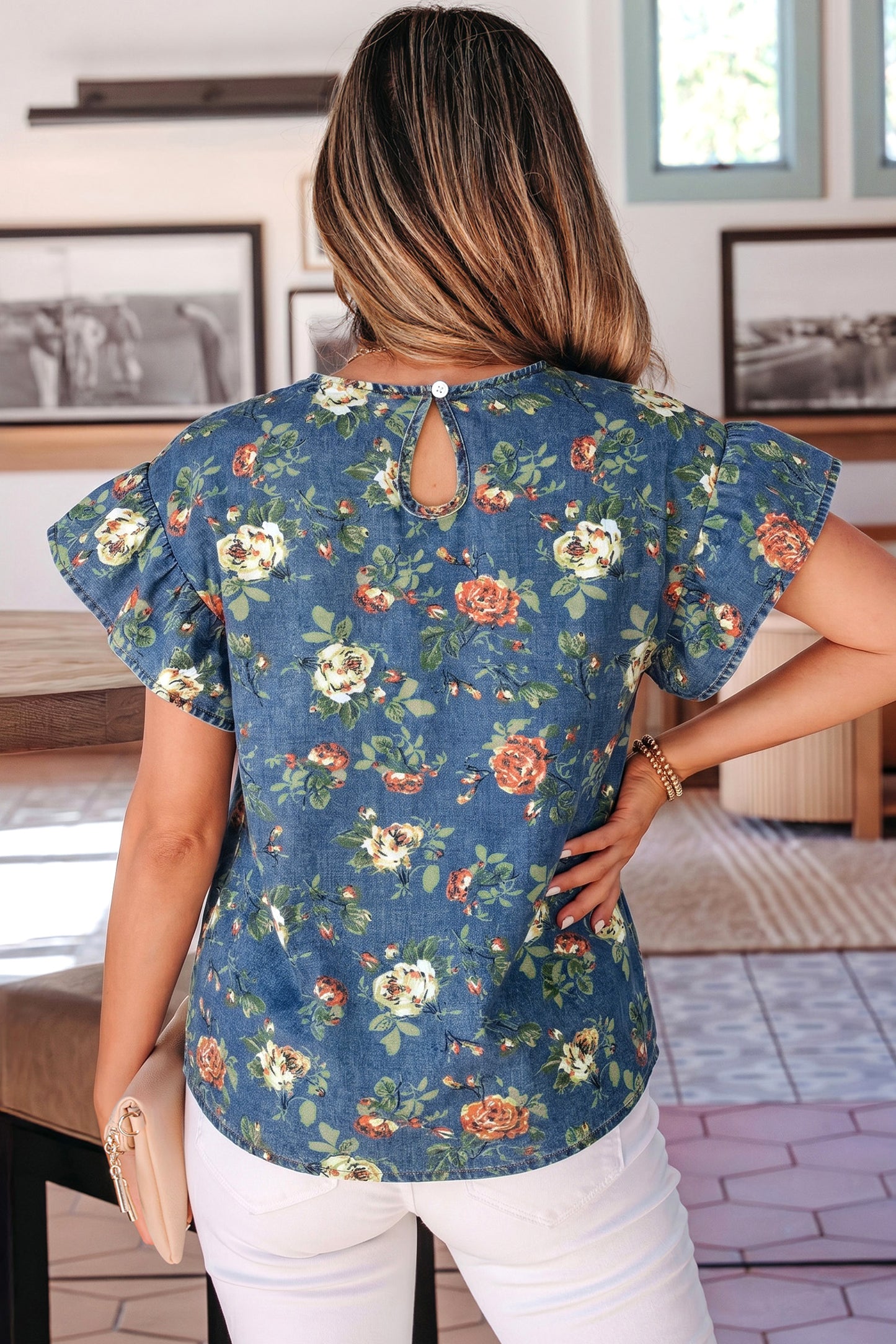 Denim sweetheart Top