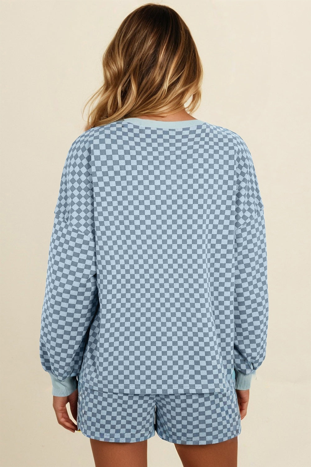 Sky Blue Checkerboard Set