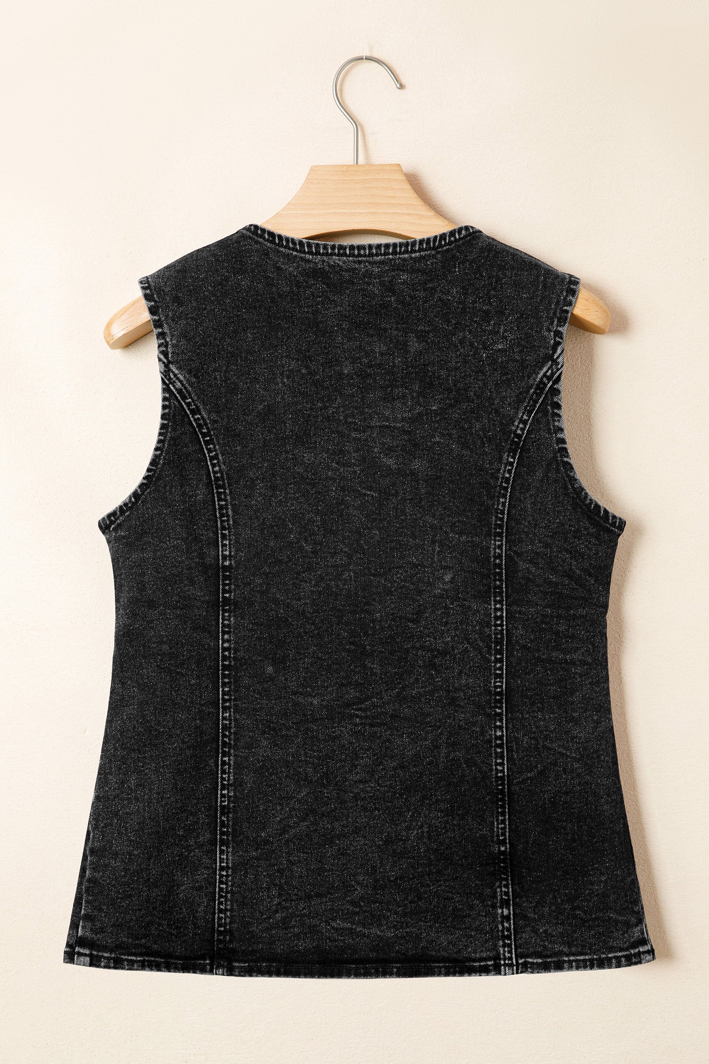 Black RIP Denim Vest
