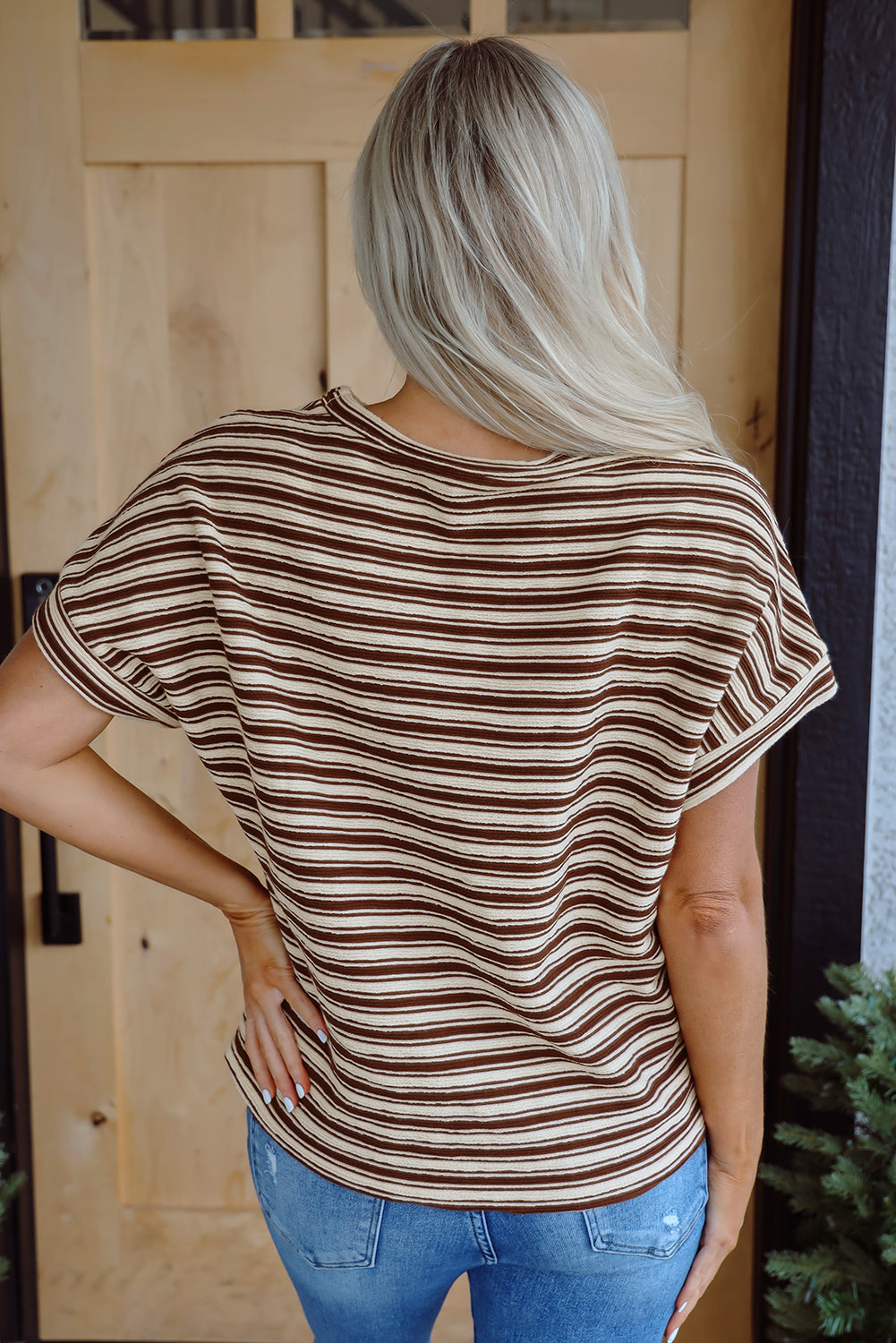 Brown Stripe Tee