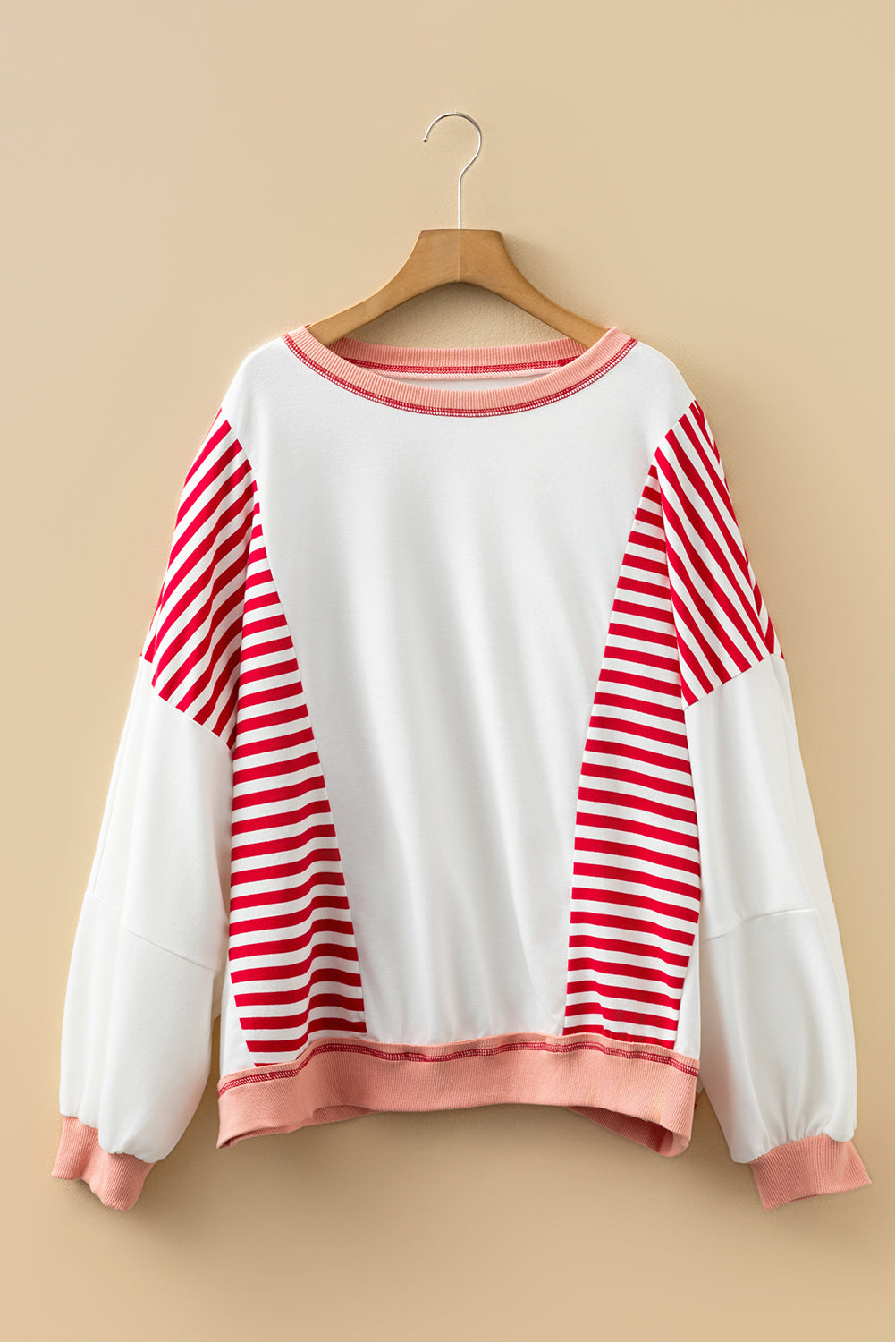 Red Stripe Plus Sweatshirt