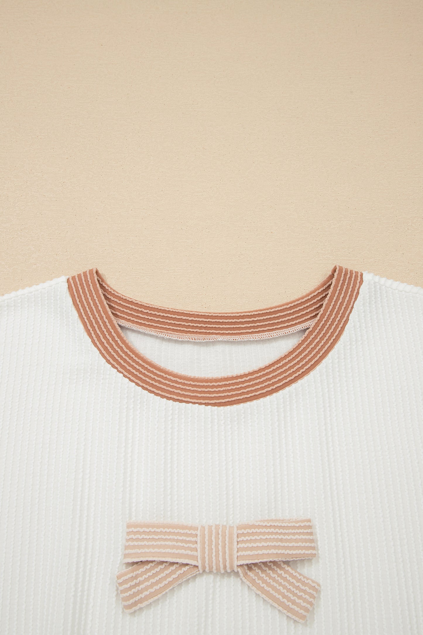 Apricot Bowknot Plus Top