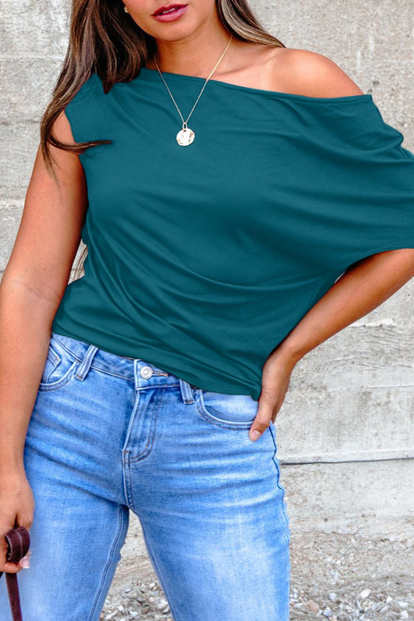 Sapphire off the shoulder Plus Size Blouse