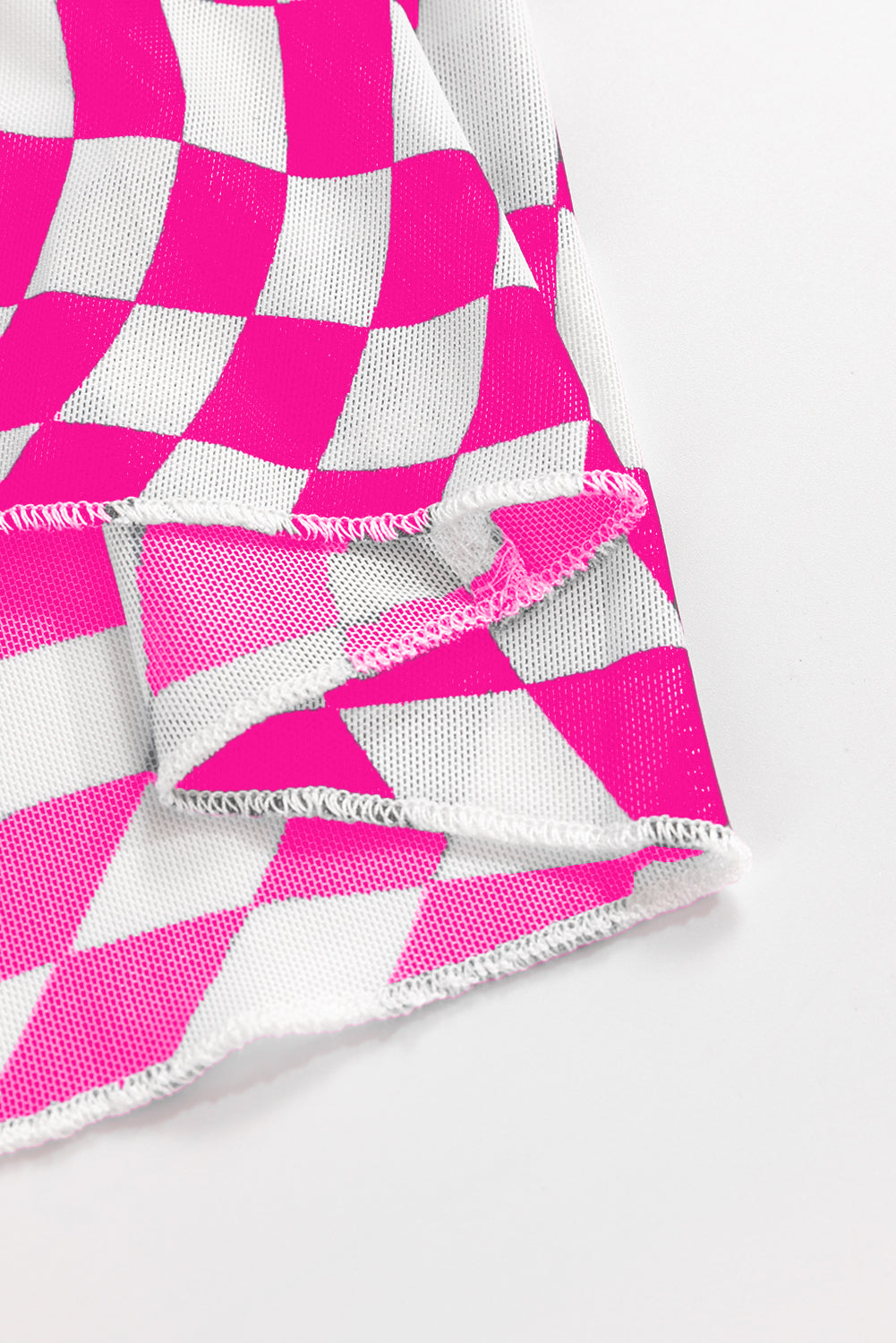 Pink Checkered Mesh
