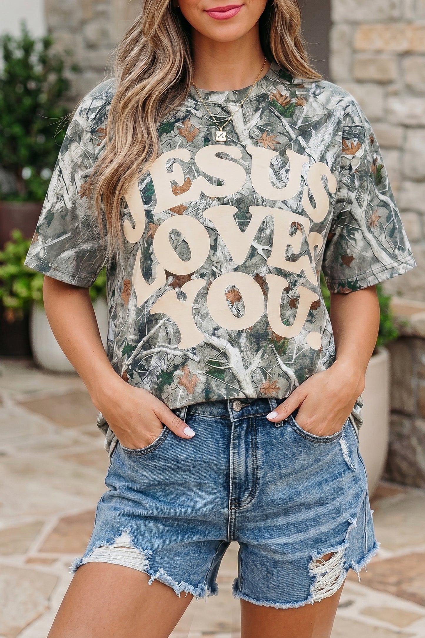 Camo LOVE LIKE JESUS  Tee