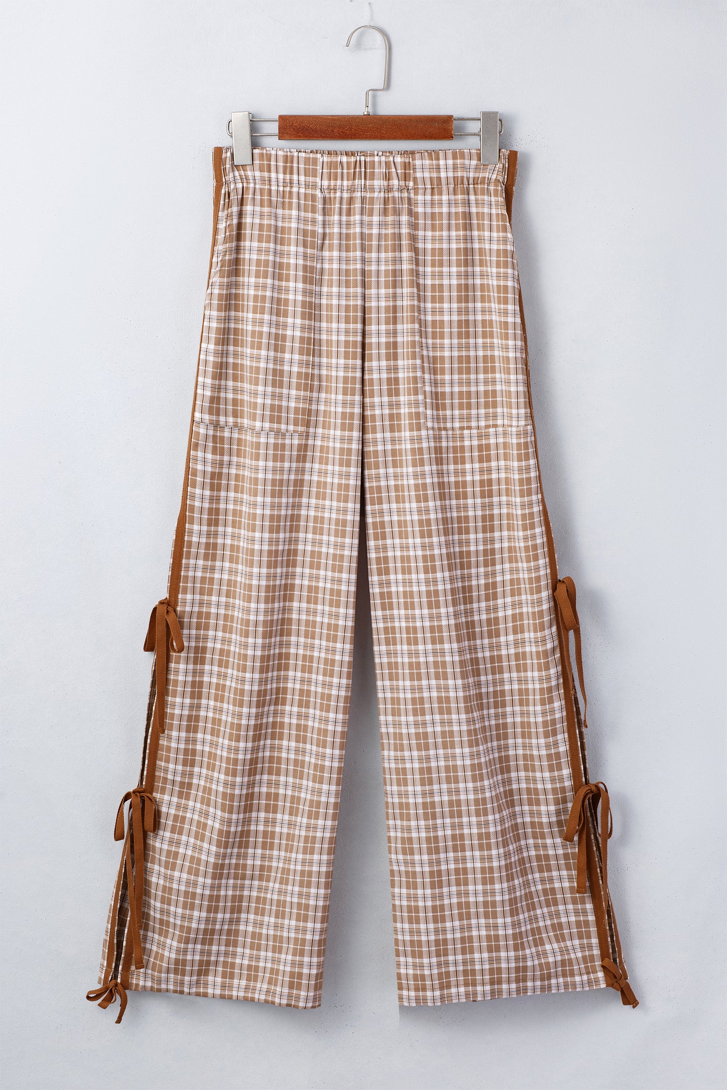 Chestnut Plaid Jogger Pants