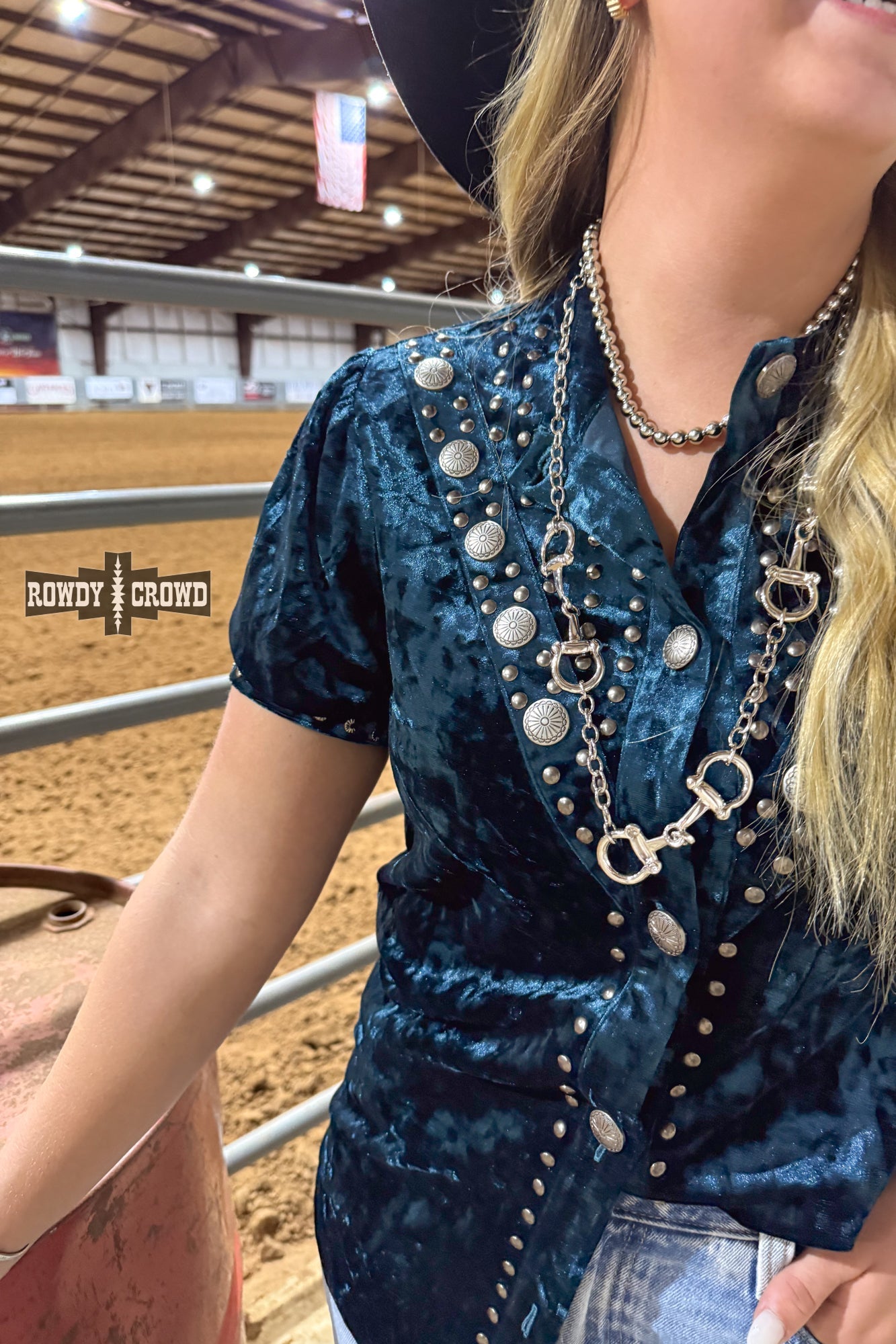 TEAL Vallejo Velvet Button Up