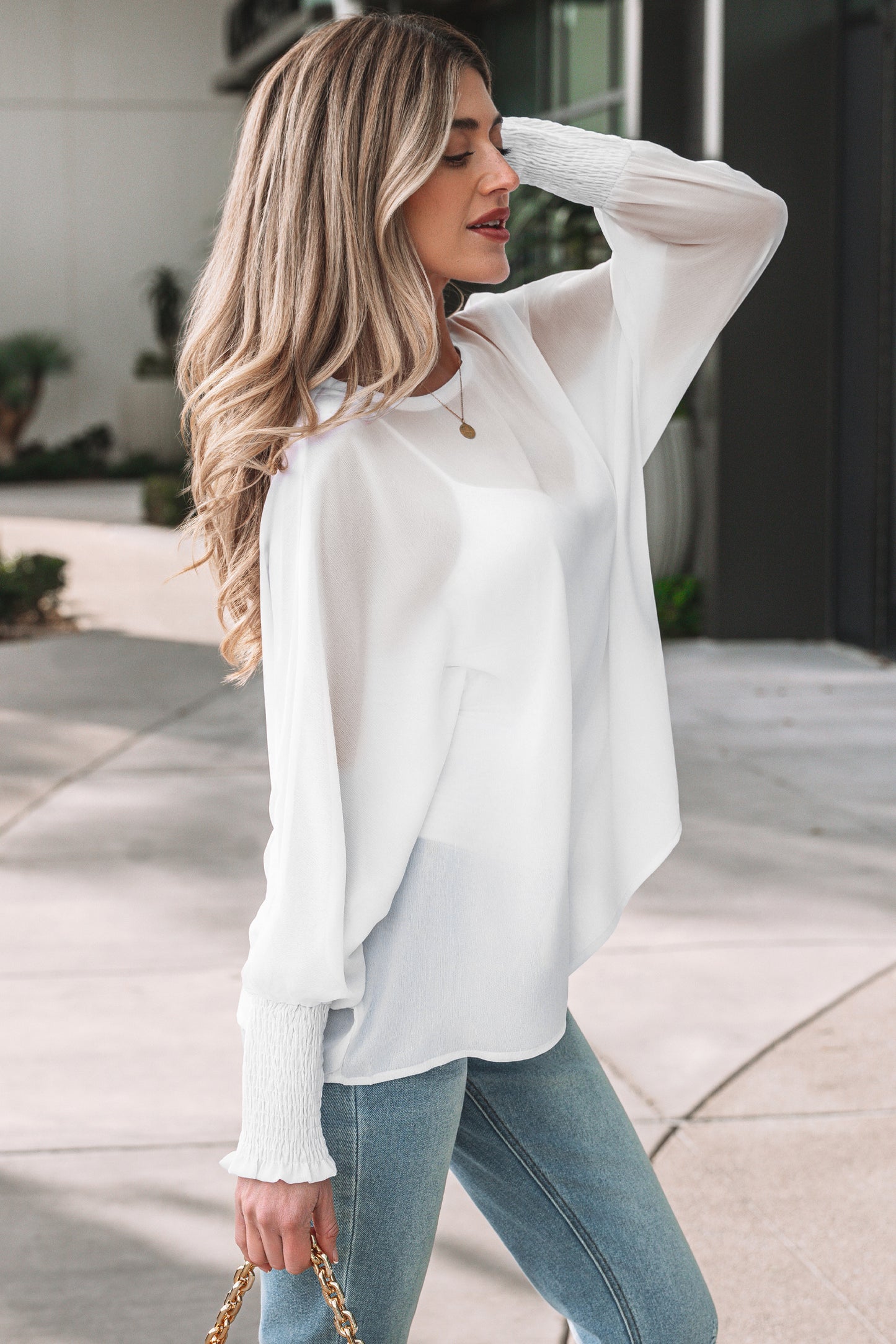 White Sheer Blouse