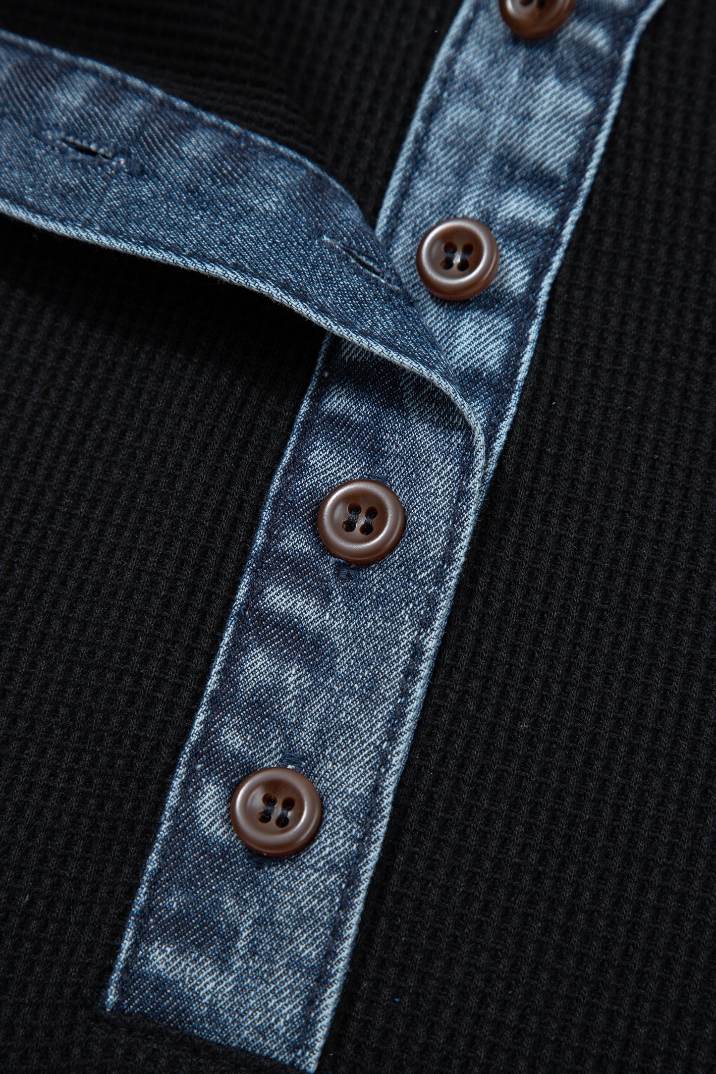 Black Denim Patchwork Tee
