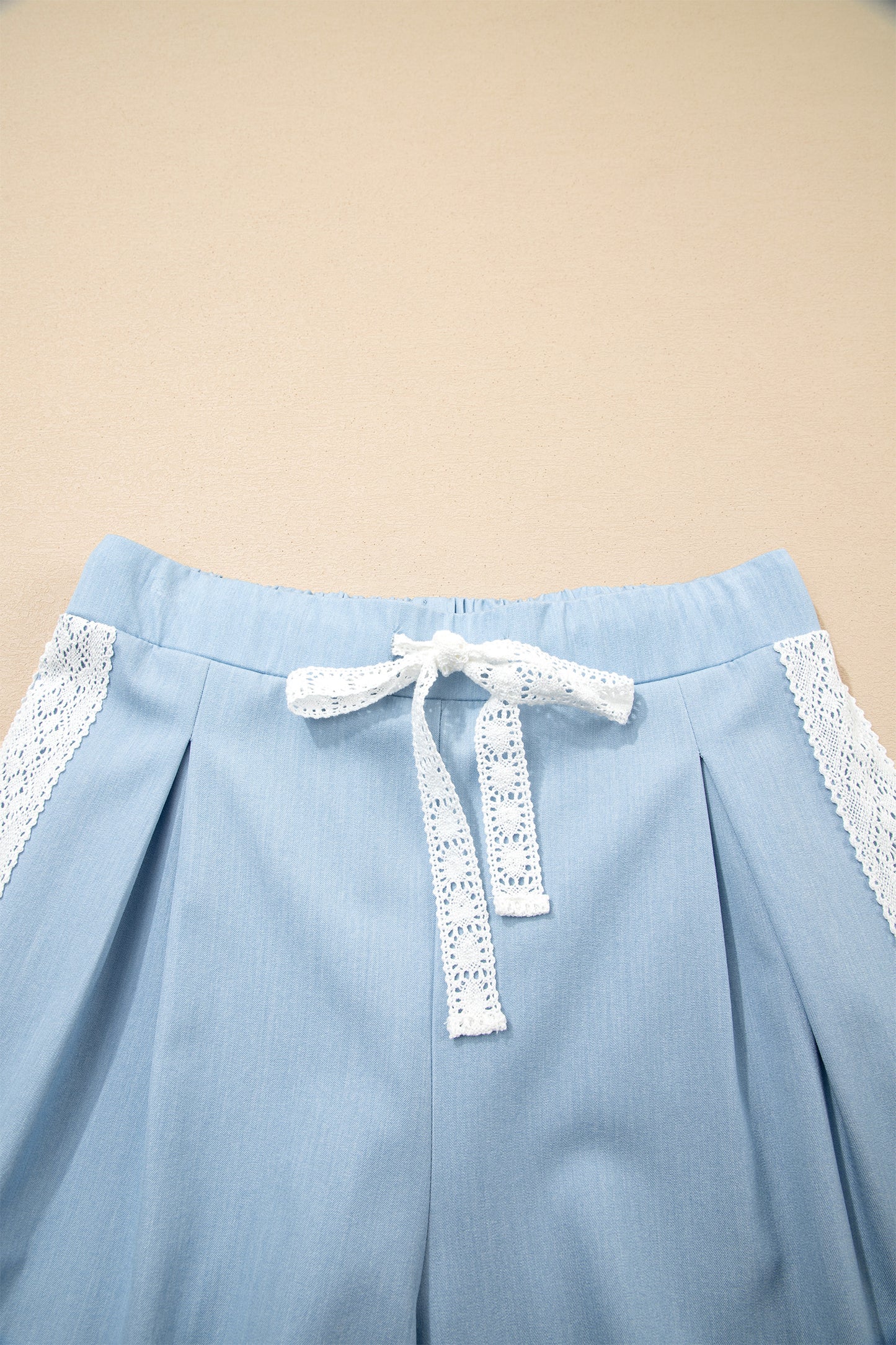 Beau Blue Lace Slouchy Pants