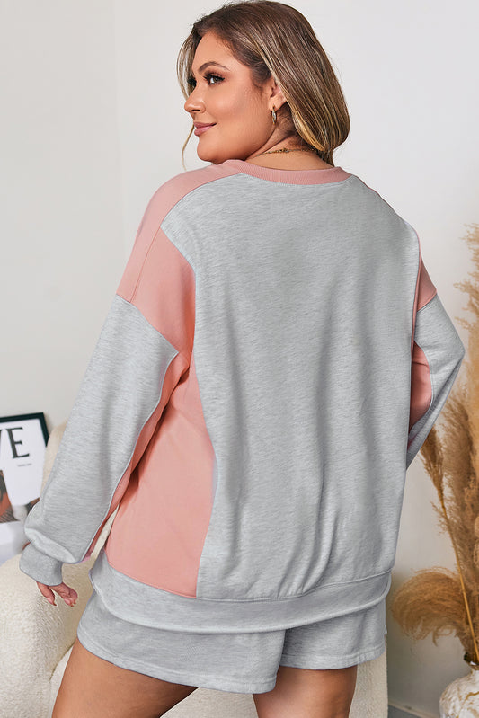 Light Grey 2pcs Plus Outfit