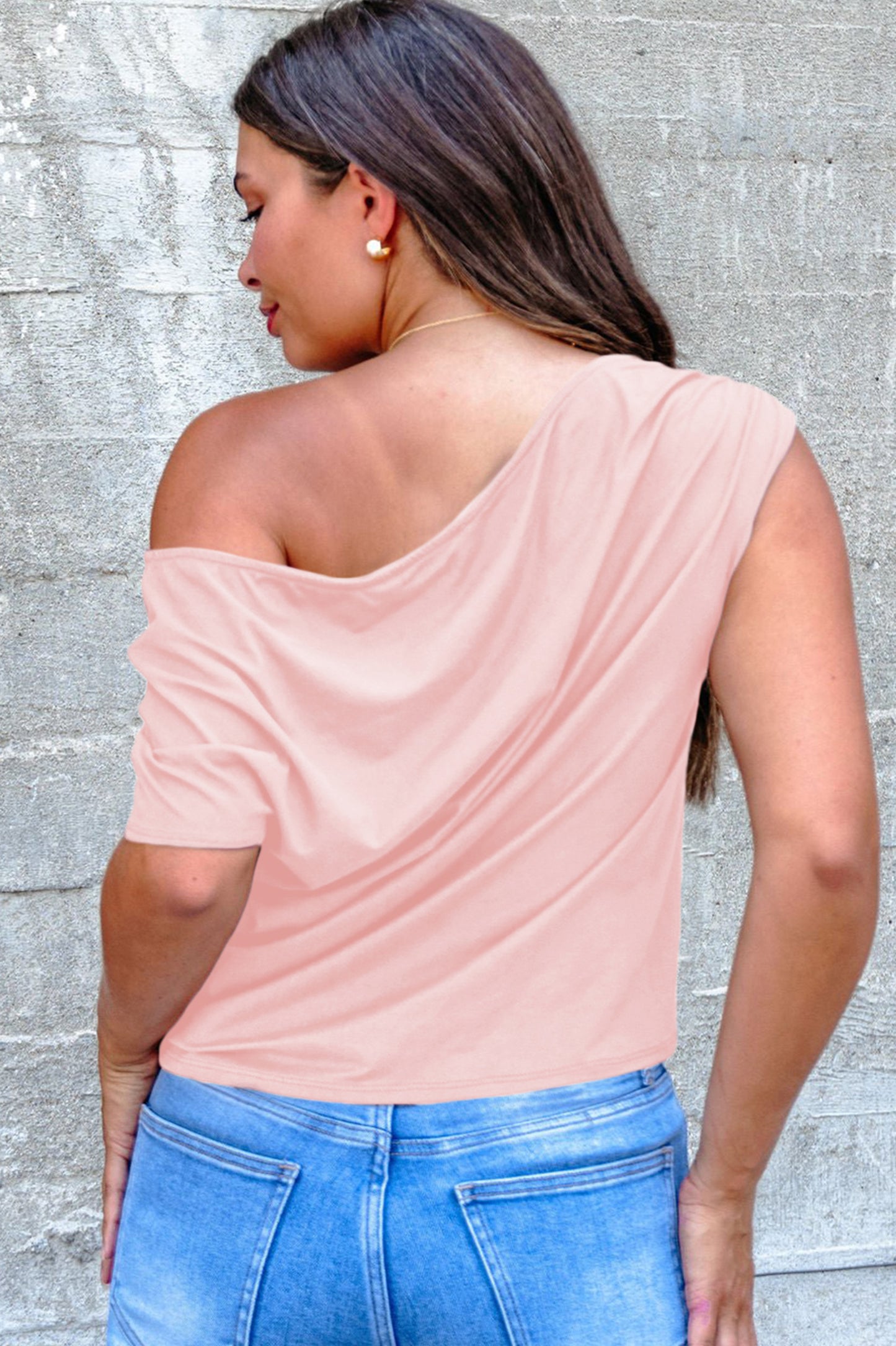 Babydoll Pink Plus off the shoulder