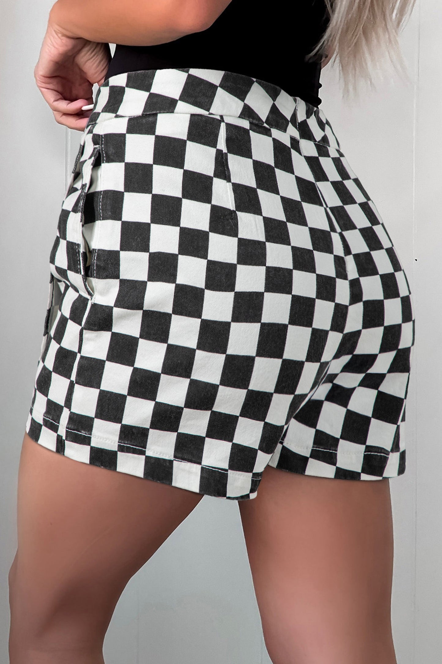 Check it out Overlap Denim Shorts