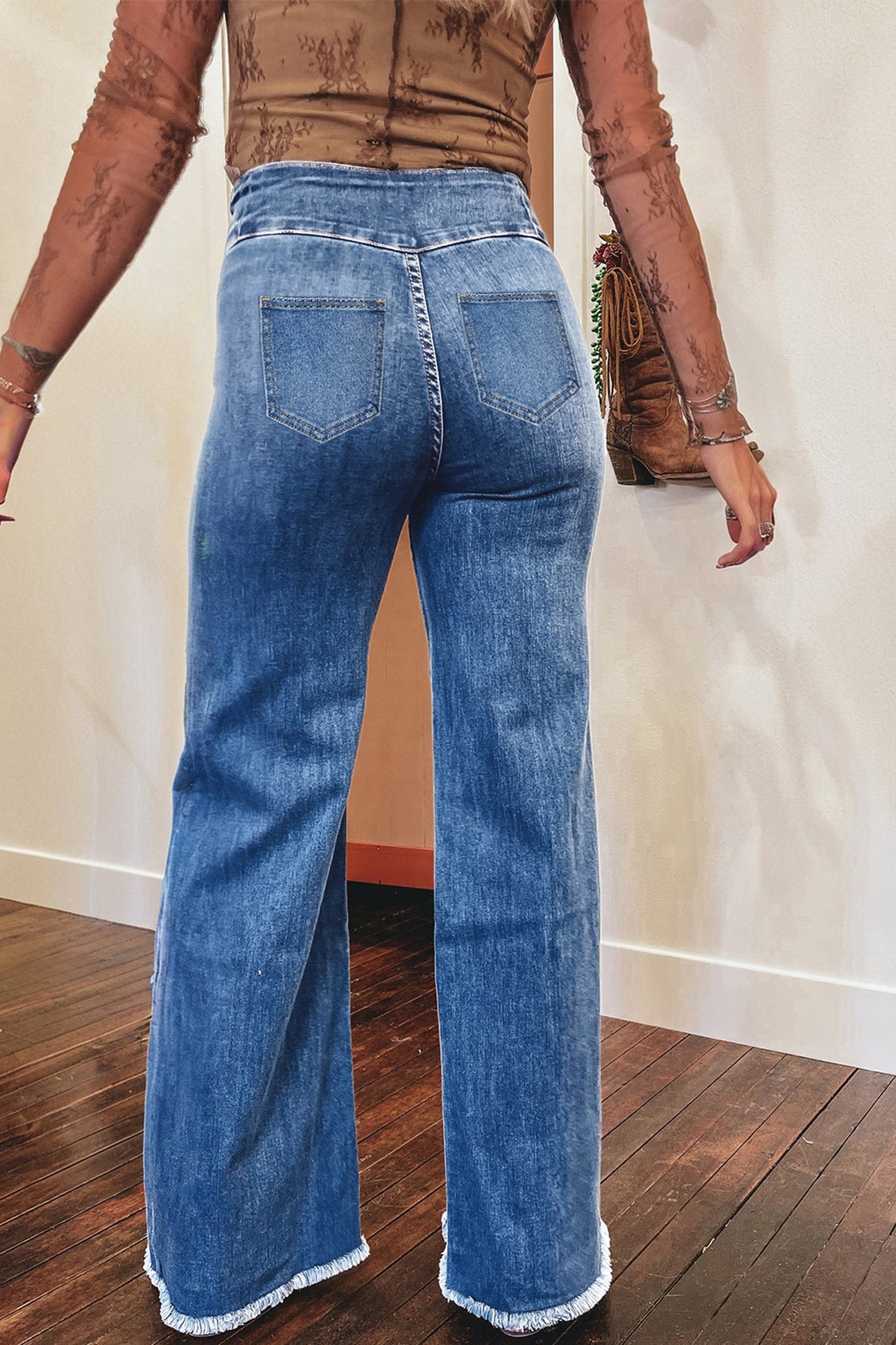 Sky Blue Flare Jeans