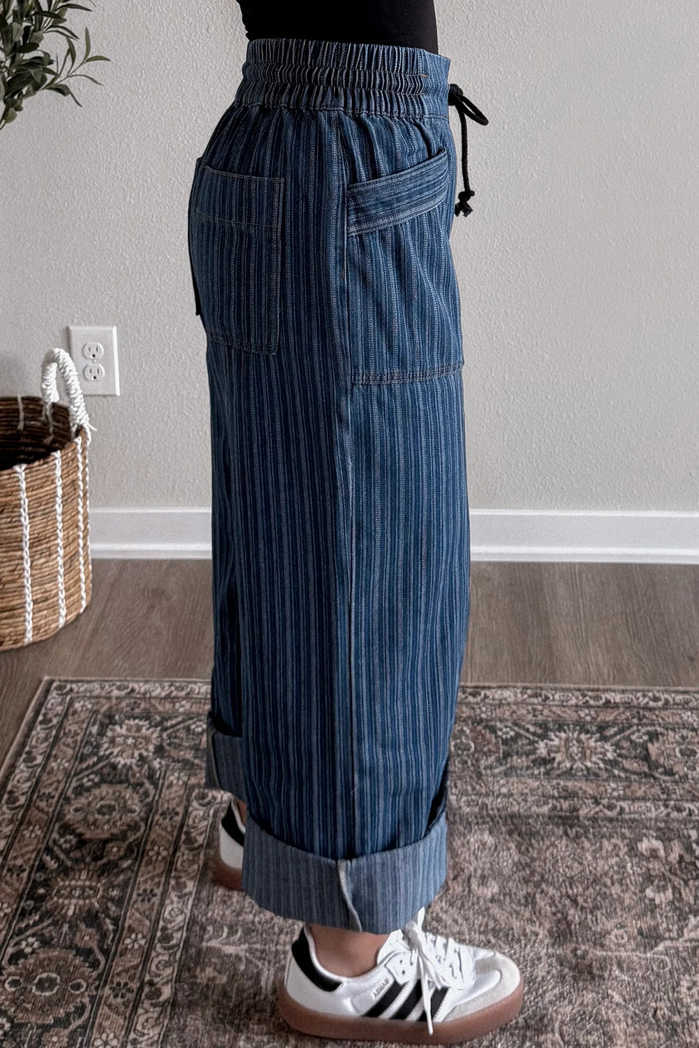 Blue stripes Loose Jeans
