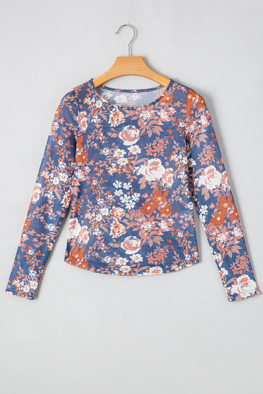 Orchid Floral Mesh Top