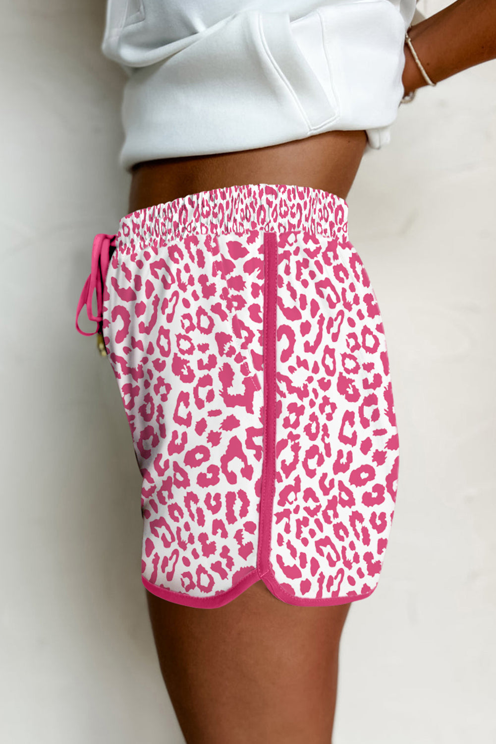Pink Leopard Shorts