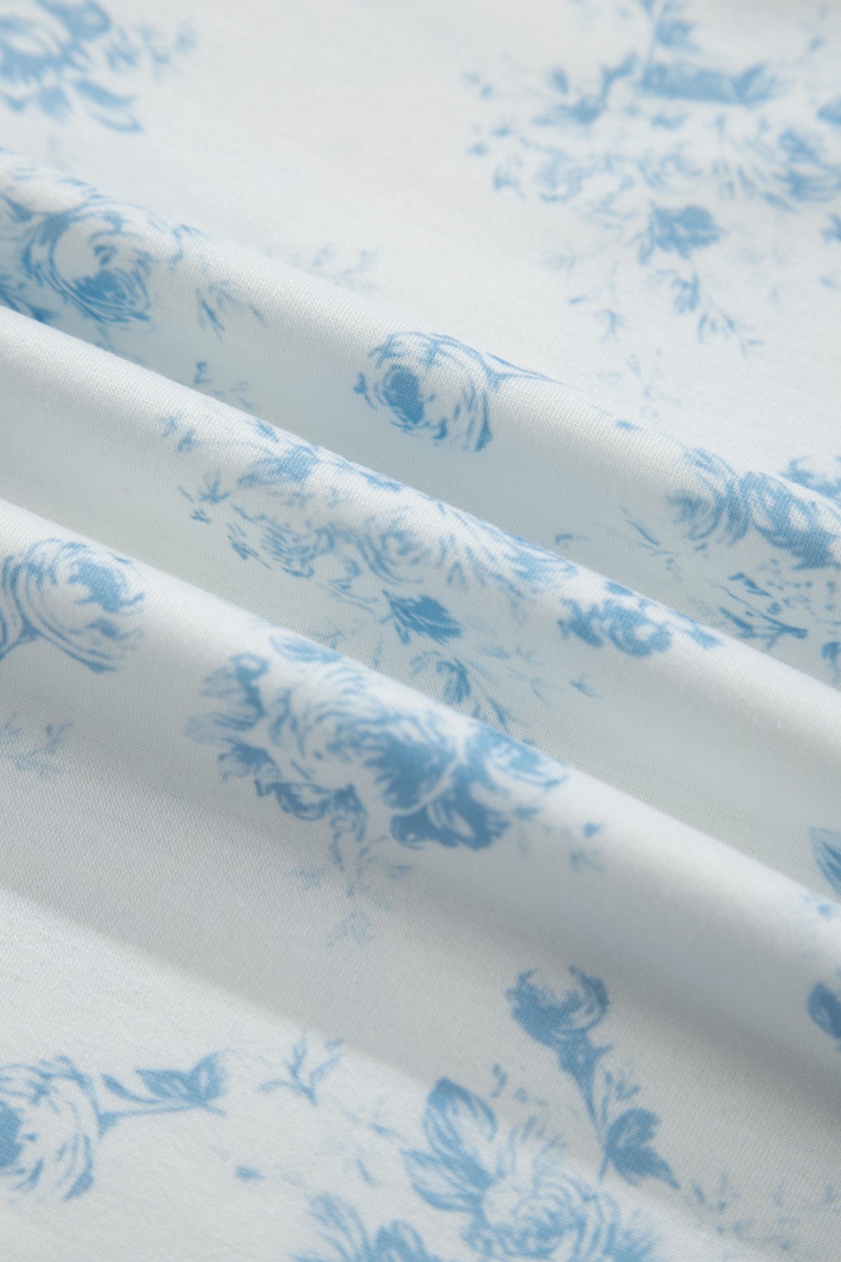 Blue Floral Print 2pcs Set
