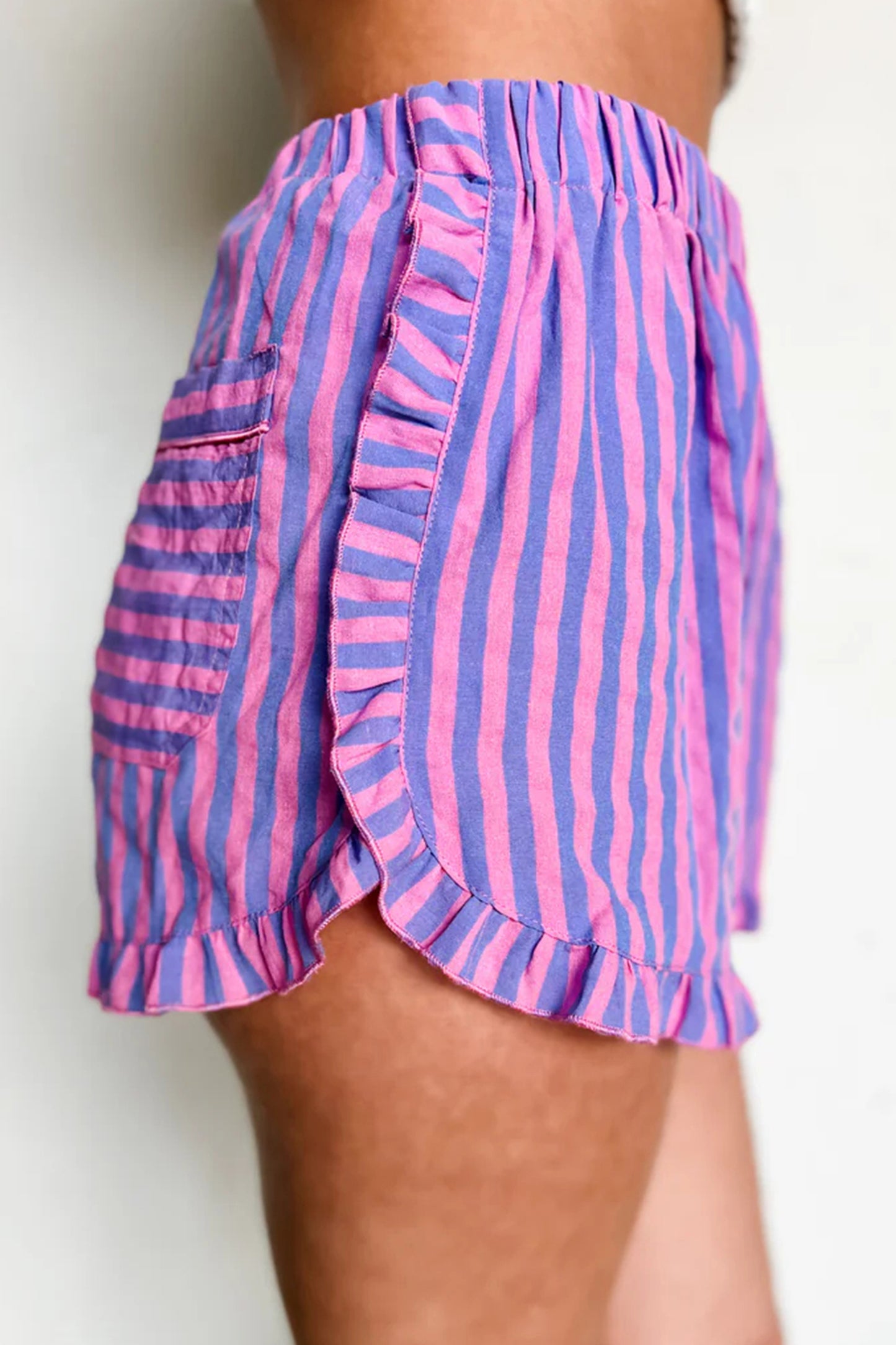 Neon Purple Stripe  Shorts