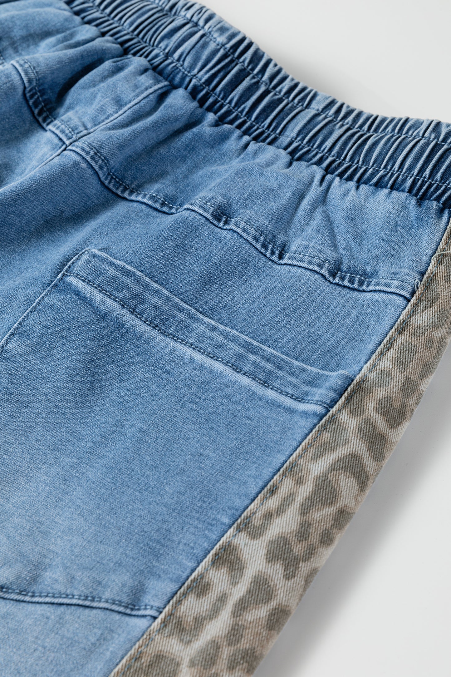 Beau Leopard Striped-Wide Leg Jeans