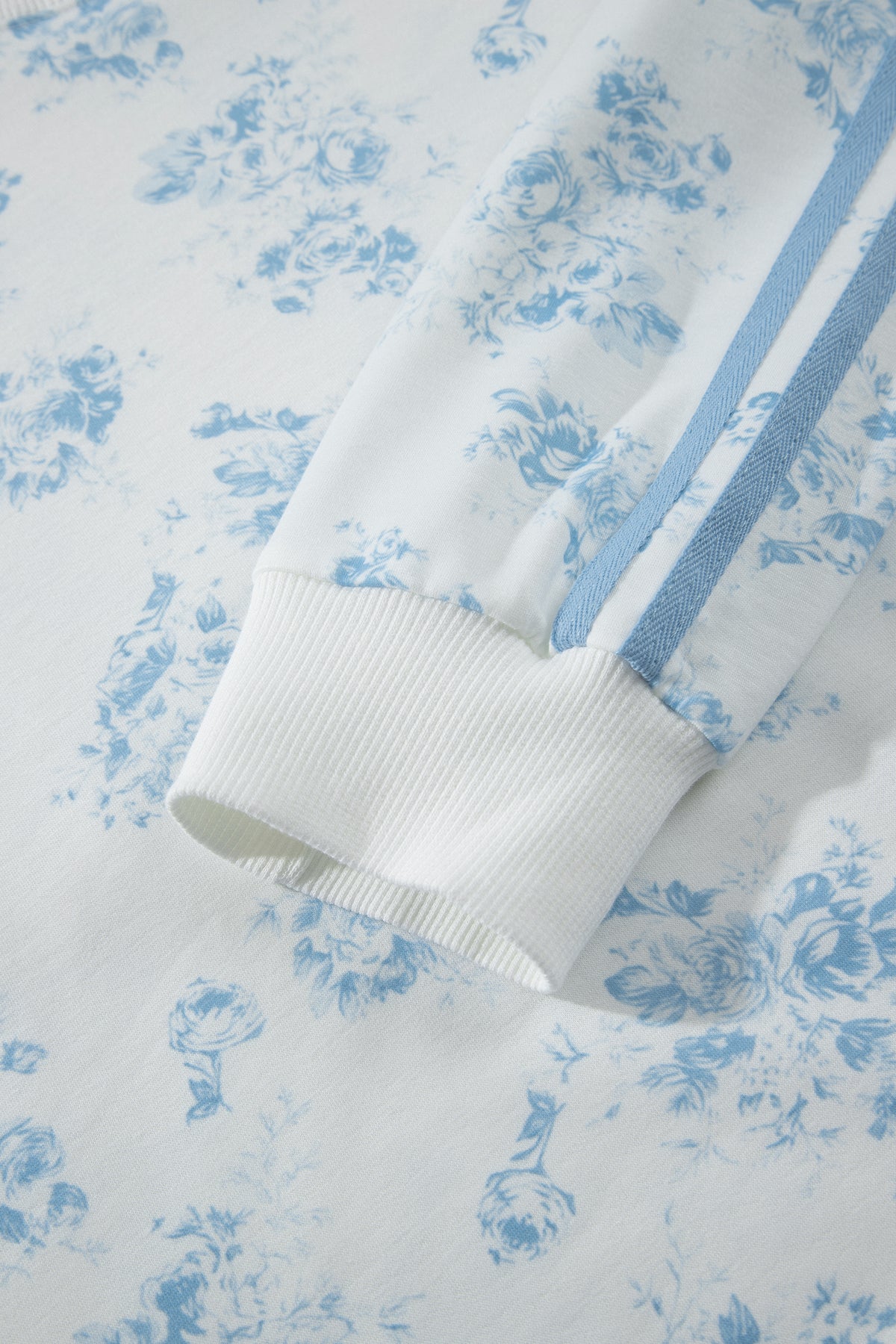 Blue Floral Print 2pcs Set
