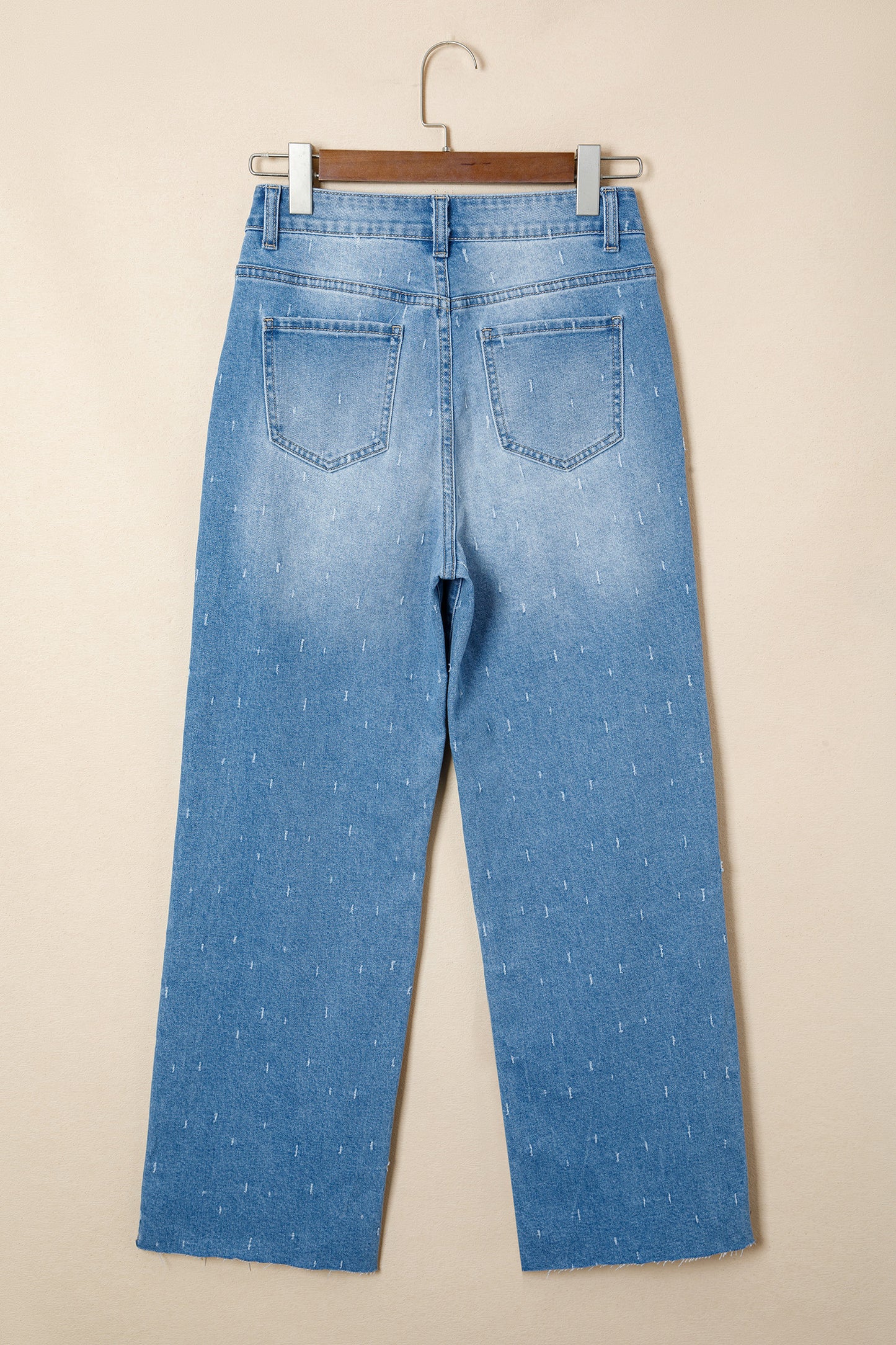 Distressed Raw Hem Jeans