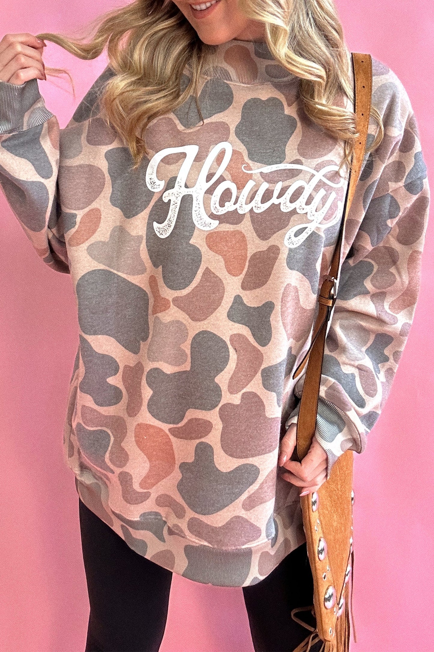 Multicolour Howdy Western  Pullover Sweatshirt