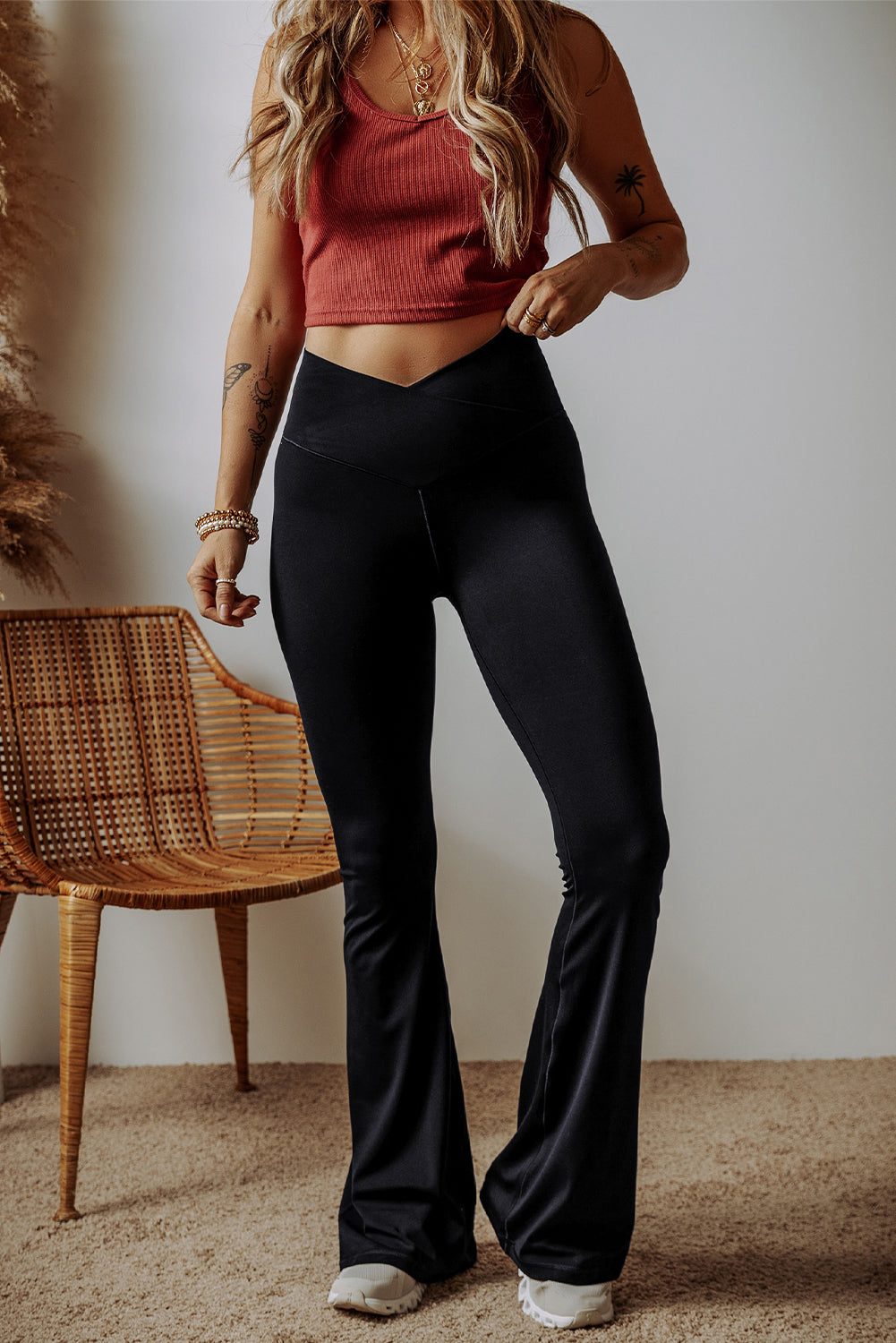 Black Flared Leggings