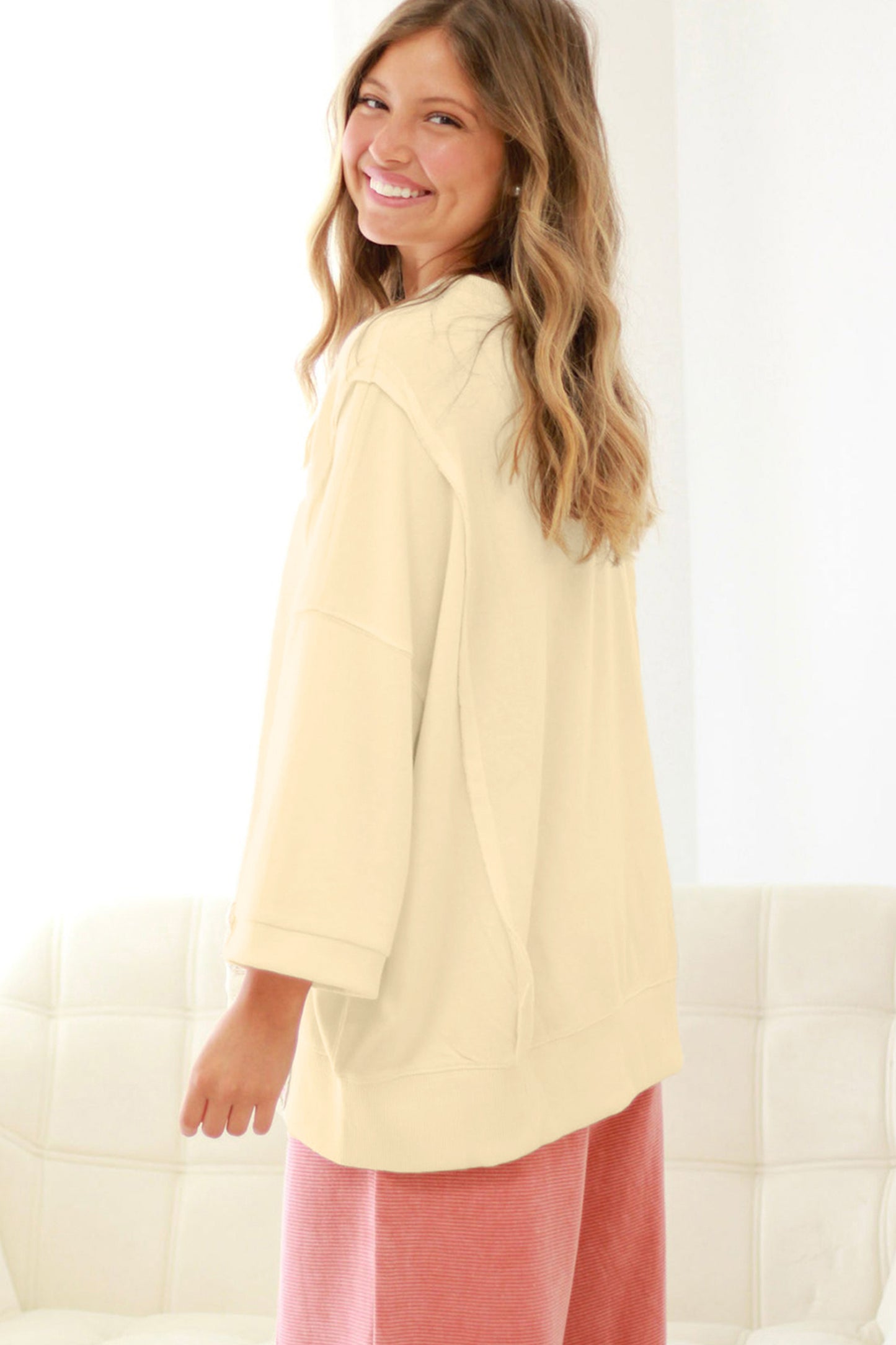 Bow Plus Size Patched Pullover