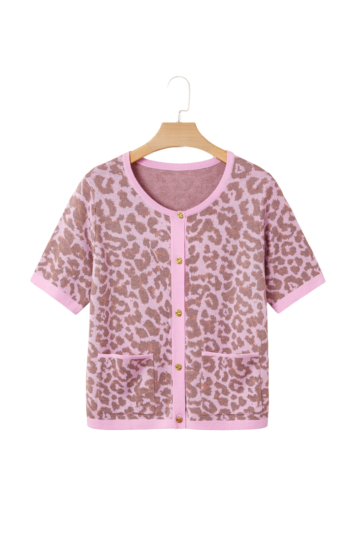 Pink Leopard Cardigan