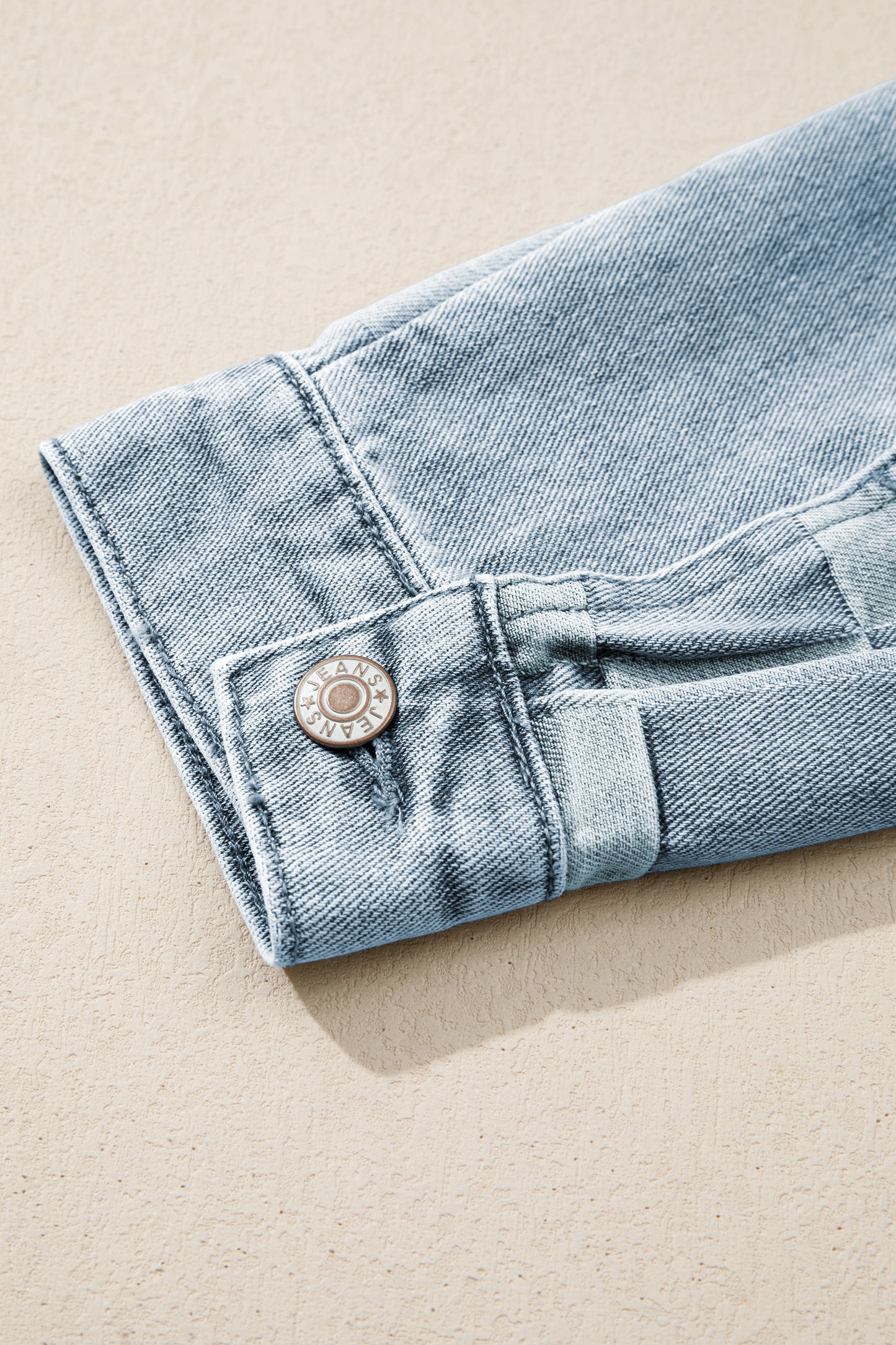 Baby Blue Patchwork Casual Jacket