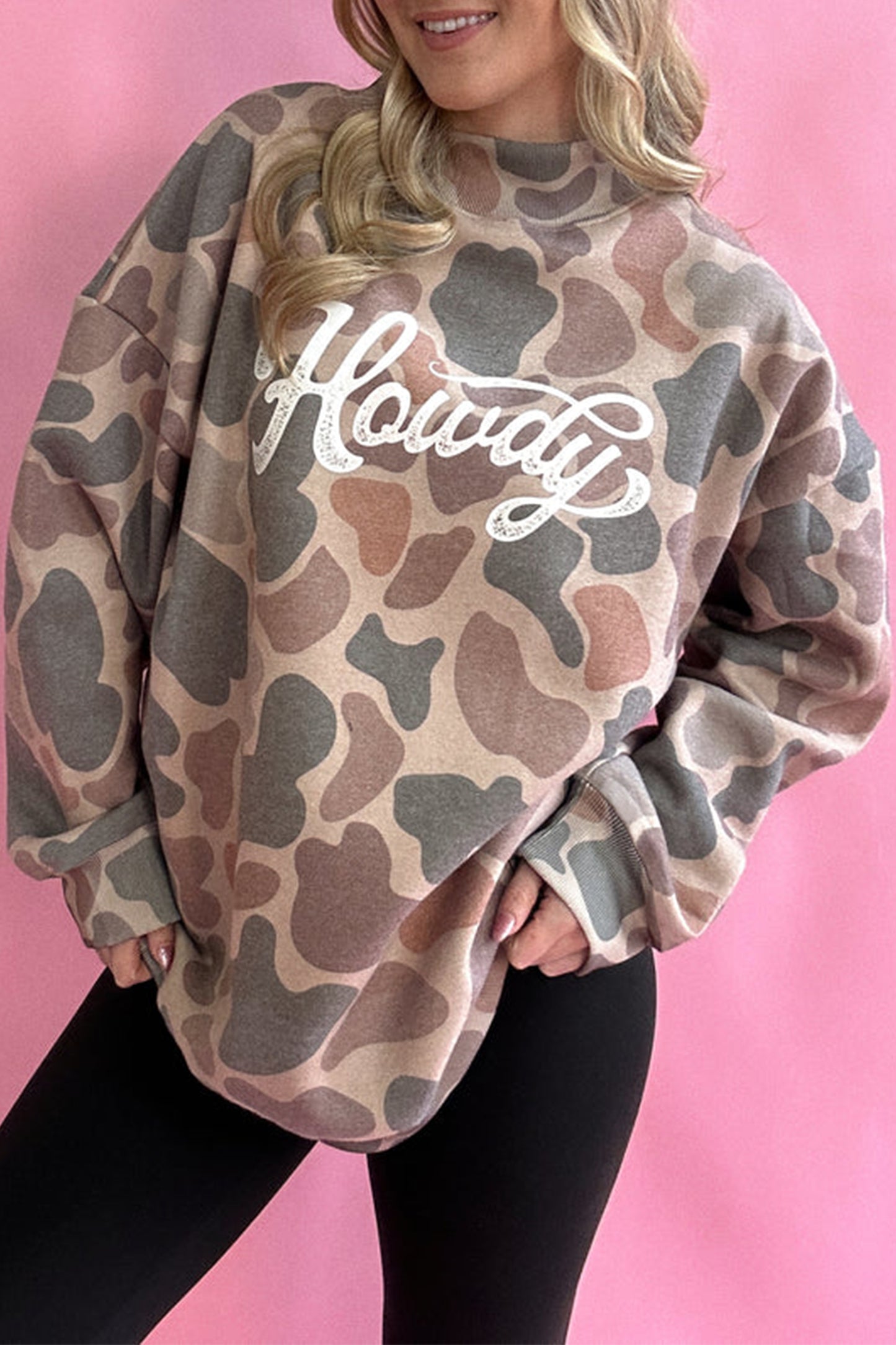 Multicolour Howdy Western  Pullover Sweatshirt